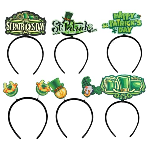 VANZACK 6 Stück Teiliges Shamrock Haarreifen für Patrick's Day Dekorative Haarspangen für Partys Festival Accessoires für Frauen Zufälliger von VANZACK