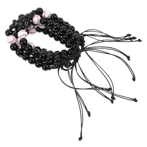VANZACK 6 Stück Teiliges Verstellbares Baseball Armband Geflochtenes Sportarmband für Männer Frauen zur Geburtstags Abschlussfeier für Vielseitig Kombinierbar von VANZACK