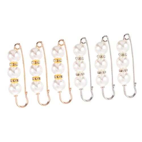 VANZACK 6stücke Perlenbrosche Set Für Damen Anstecknadeln Aus Kunstperlen Und Legierung Zarte Broschen Für Kleidung Hut Und Schals Sicherheitsnadeln Für Verschiedene Anlässe von VANZACK