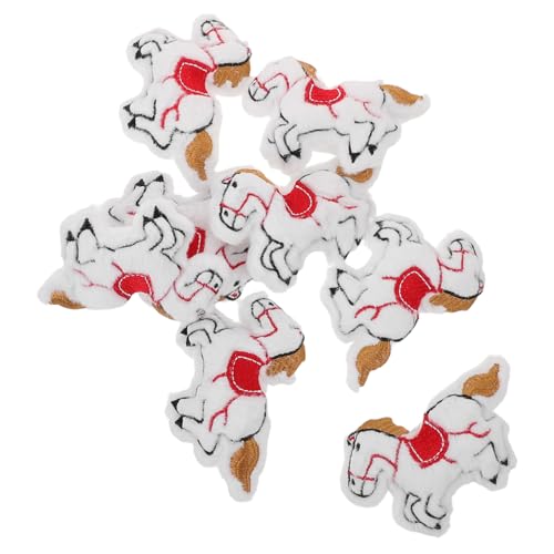 VANZACK 8stücke Plüschpferd-anhänger Weiche Brosche Aus Cartoon-tierpuppen Hänge-accessoire Diy-plüschtier-abzeichen Leicht Anzubringen von VANZACK