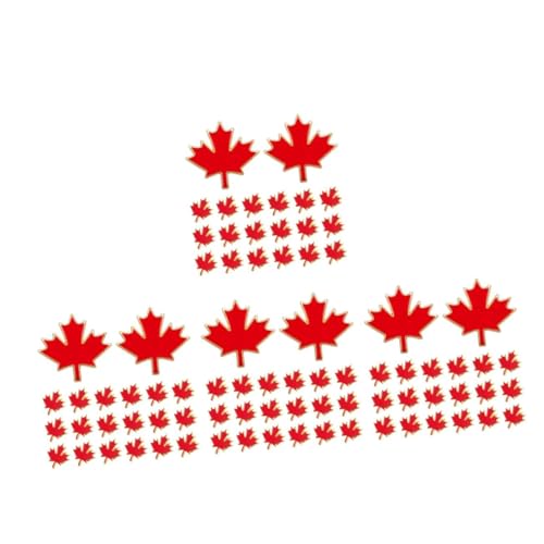VANZACK 80 Stck. Teiliges Maple Leaf Broschen aus Metall Langlebige Anstecknadeln mit Ahornblatt Design Modische Kleidungsschmuck Badges Geeignet für Alltag und Festliche Anlässe Stilvolle von VANZACK