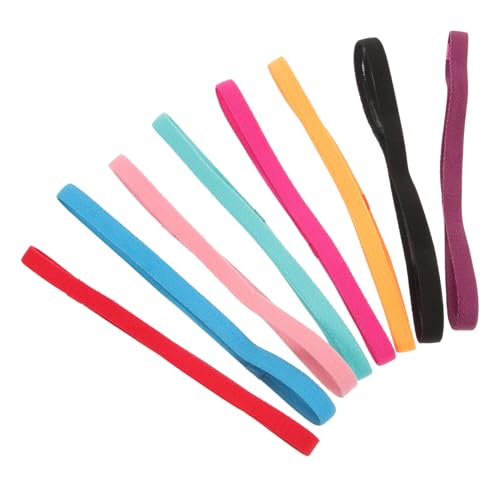 VANZACK 8stücke Teiliges Elastische Sport Stirnbänder Rutschfeste Haarbänder Für Damen Und Herren Für Yoga Laufen Und Fitness Leicht Und Hält Haare Während Trainings in Position von VANZACK
