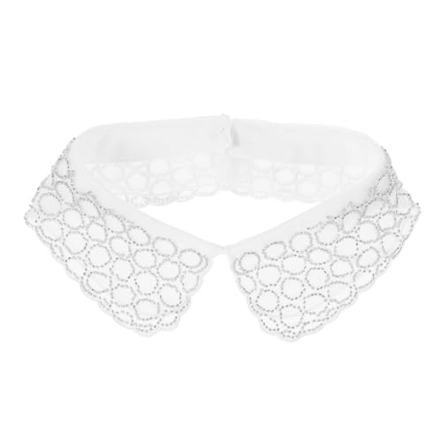 VANZACK Abnehmbarer Blusenkragen mit Perlen für Damen Eleganter Fake für Stilvolle Outfits Verleiht Einen Raffinierten Look Hebt Gesamtbild Hervor von VANZACK
