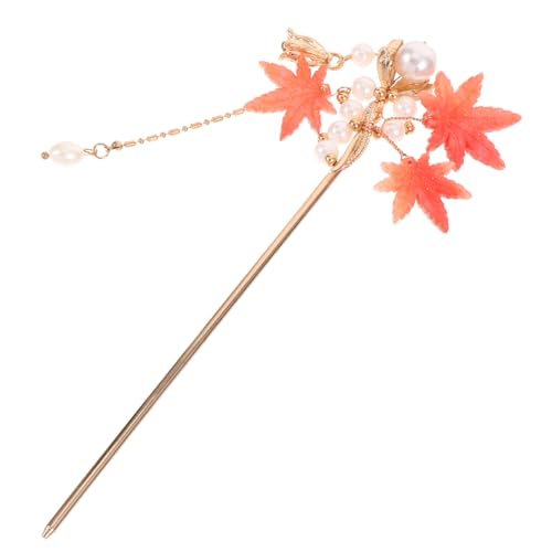 VANZACK Ahornblatt Haarnadel mit Quaste Metall Haarstab im Chinesischen Stil für Damen Vintage Haarschmuck für Hochsteckfrisuren für Besondere Anlässe und VANZACK Ahornblatt Haarnadel mit Quaste Metall Haarstab im Chinesischen Stil für Damen Vintage Haarschmuck für Hochsteckfrisuren für Besondere Anlässe und von VANZACK