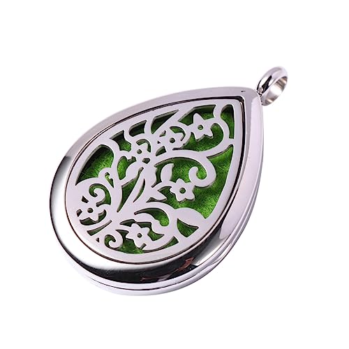 VANZACK Anhänger Aromatherapie Halskette Wasser Tropfen Form Hohl Schmuck für Damen Herren Ätherisches Öl Flakon Design Langlebig und Handgefertigt Zufällige Farbauswahl Zufällige Farbe von VANZACK