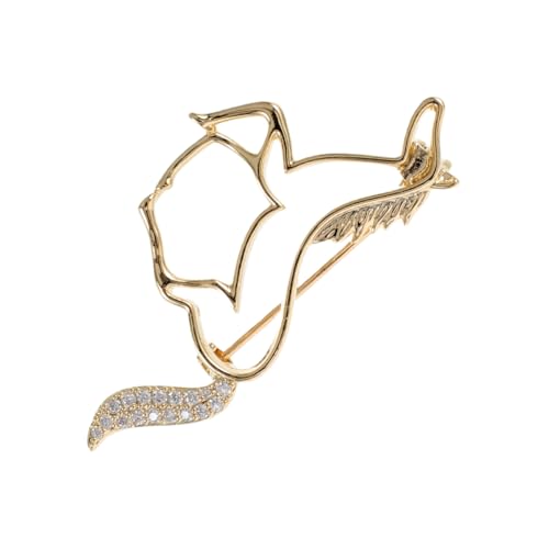 VANZACK Artistische Pferde-brosche mit Zirkonia Hohlraum-design Eleganter Lapel Pin für Damen Leichter Schal Anstecknadel Chinesischer Stil Vielseitiger Schmuck für Formelle und Freizeit von VANZACK