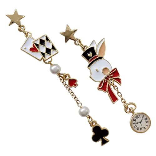 VANZACK Asymmetrische Damen Ohrhänger mit Silberklein Bunny Design Modische Drop Earrings für Teen Ohrringe für Frauen und Mädchen Geschenkidee für Besondere Anlässe VANZACK Asymmetrische Damen Ohrhänger mit Silberklein Bunny Design Modische Drop Earrings für Teen Ohrringe für Frauen und Mädchen Geschenkidee für Besondere Anlässe von VANZACK