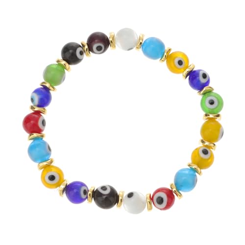 VANZACK Beaded Evil Eye Armband Stretch Armband mit Blauem Auge Perlen Schmuck Damen Herren Modisches Accessoire für Alltag Party Sport von VANZACK
