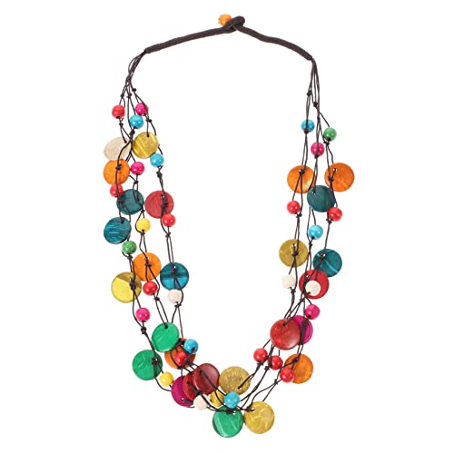 VANZACK Vintage Kette Mit Anhänger Halskette Für Damen Bohemian Halskette Mit Runden Anhänger Für Frauen von VANZACK