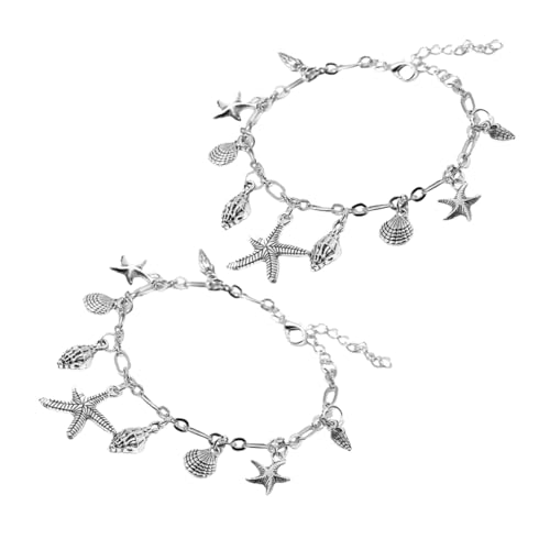 VANZACK Boho Fußkettchen mit Muscheln Verstellbar Inspired Vielseitig als Armband oder Knöchelkette Tragbar für Sommer Strandpartys und Damen Schmuck von VANZACK