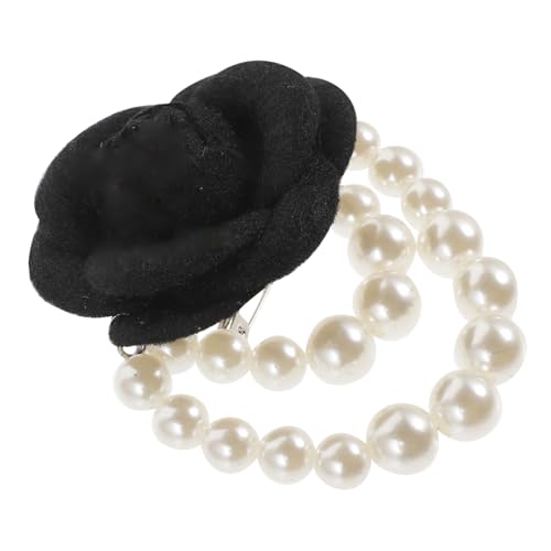 VANZACK Brosche Damen Anstecknadel mit Perlen Kreative Blumenbrosche für Kleidung Schal und Hut Stilvolle Stoffbrosche für Jacken und Kleider Langlebige Textur Festes Steckdesign von VANZACK