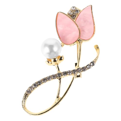 VANZACK Brosche für Damen Blumenanstecknadel mit Funkelnden Strasssteinen Vielseitiges Accessoire für Mantel Schal Hut Schmuck von VANZACK
