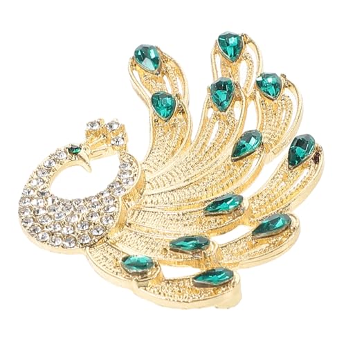 VANZACK Strass-pfau-brosche Tier-brosche Für Damen Modisches Schmuck-accessoire Für Kleider Und Anlässe von VANZACK