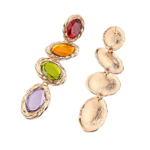 VANZACK Bunte Lange Retro Ohrhänger mit Schimmernden Strasssteinen Modische Damen Ohrringe aus Metall Elegante Statement Schmuckstücke für Frauen Langlebig und Farbenfroh VANZACK Bunte Lange Retro Ohrhänger mit Schimmernden Strasssteinen Modische Damen Ohrringe aus Metall Elegante Statement Schmuckstücke für Frauen Langlebig und Farbenfroh von VANZACK