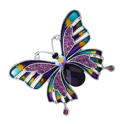 VANZACK Strass Schmetterlings Brosche Für Schal Kleidung Corsage Dekoration Broschenclip Glitzer Brosche Schmuck von VANZACK