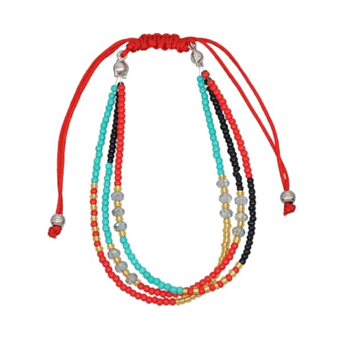 VANZACK Buntes Ethnic Style Armband Mehrschichtiges Handgefertigtes Geflochtenes Seilarmband für Damen und Herren Vielseitiges Festival wristband als Farbenfrohe Handgelenkdekoration von VANZACK