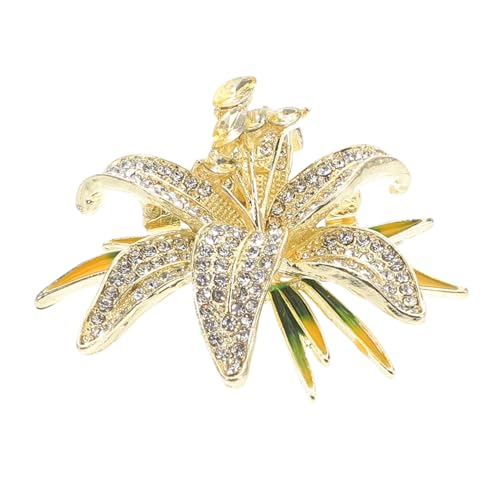 VANZACK Strass Blumenbrosche für Damen Anstecknadel Lilien Brosche für Anzüge Kleider Schals Vielseitiges Accessoire für Hochzeiten und Besondere Anlässe von VANZACK