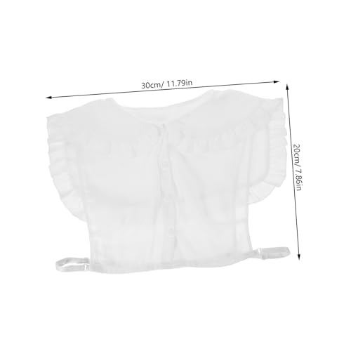 VANZACK Chiffon Fake Doll Collar Damenbluse Kragen Elegant All Match Dekorativer Fake Kragen für Pullover und Hemden Süßer Stil von VANZACK