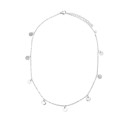 VANZACK Edelstahl Schlüsselbein Kette Choker Halskette Für Damen Einstellbare Halskette Schmuck Für Abschlussfeiern Hochzeiten Geburtstage von VANZACK