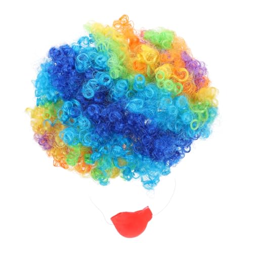 VANZACK Clown Kostüm Set Bunte Clown Perücke und für Karneval Cosplay und Theateraufführungen Lustige Accessoires für Erwachsene von VANZACK