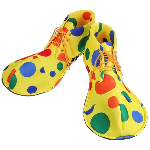 VANZACK Clown Schuhe Überzieher Bunt Verstellbar Unisex Erwachsene für Halloween Karneval Fasching Kostüm Party Zubehör von VANZACK