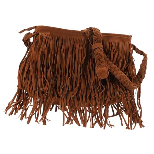 VANZACK Crossbody Bag mit Fransen Leichte Kunstleder Schultertasche Modische Handtasche in Geräumig und Strapazierfähig Geeignet für Alltag und Besondere Anlässe von VANZACK