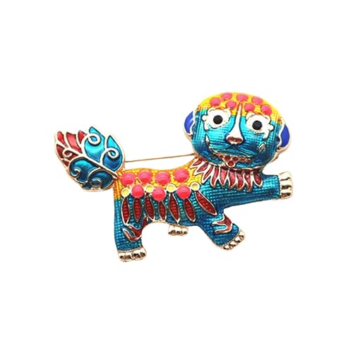VANZACK Damen Brosche Lion Design Kreative Chinesische Stil Brustnadel aus Hochwertiger Legierung Modisches Accessoire für Cardigans Mäntel Hochzeit und Festliche Anlässe Langlebig und von VANZACK