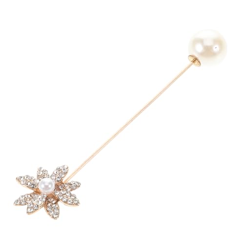 VANZACK Perlen Brosche Damen Blumen Anstecknadel Hutnadel Strassstein Brosche Für Anzug Schal Krawatte Vielseitiges Kleidungsaccessoire Für Anlässe von VANZACK