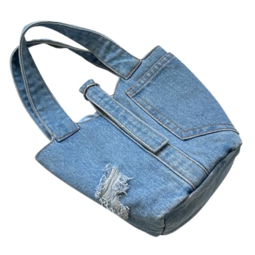 VANZACK Damen Denim Handtasche Vintage Stil Tragbare Jeans Tasche mit Griff Leicht und Praktisch für Alltag Reisen und Freizeit für Shopping und Outdoor Aktivitäten VANZACK Damen Denim Handtasche Vintage Stil Tragbare Jeans Tasche mit Griff Leicht und Praktisch für Alltag Reisen und Freizeit für Shopping und Outdoor Aktivitäten von VANZACK