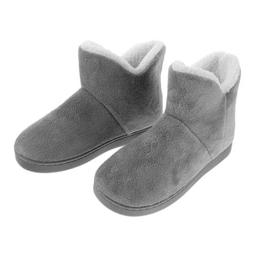 VANZACK Damen Hausschuhe Geschnitten Warm Gefüttert Vollumschließend Rutschfest Winter Hausschuh Für Innenbereich Komfortabel Fußschutz von VANZACK