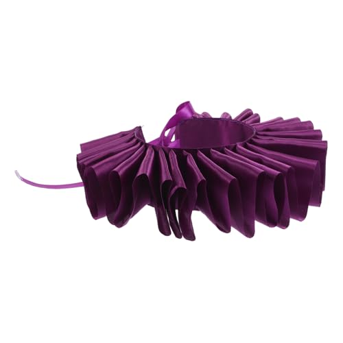 VANZACK Damen Satin Fake für Renaissance Viktorianische Abnehmbarer Rüschenkragen Theater Requisiten Accessoires für Fotoshootings Clown Cosplay von VANZACK