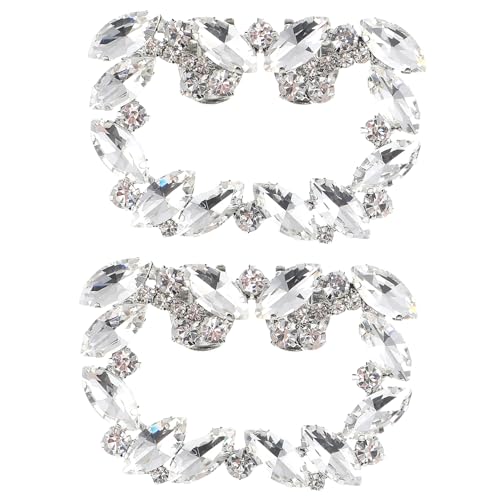 VANZACK Damen Schuhschnalle Langlebigem Metall mit Funkelnden Kristallsteinen Vielseitiger Schuhclip für Hochzeit Party und Alltag Passend für Ballerinas Stiefel Sandalen und Pumps von VANZACK