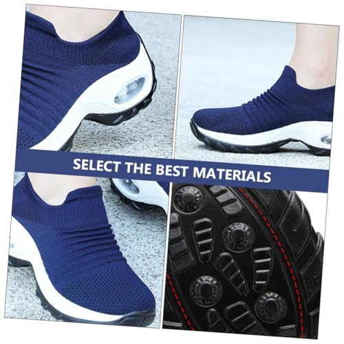 VANZACK Damen Sportschuhe Große Atmungsaktive Sneakers mit Dämpfender Sohle Sockenähnlichem Design Modische Freizeit Turnschuhe Bequeme Fitnessschuhe für Alltag und Training von VANZACK