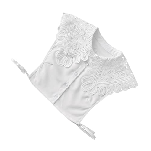 VANZACK Dekorativer Spitzen Kragen Damen Falscher Kragen Halbshirt Elegant Leicht Tragbar Süßes Design für Tägliche Mode von VANZACK