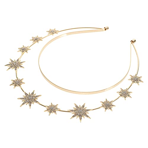 VANZACK Doppellagiges Goldenes Stern-stirnband Mit Strass Göttinnen-kopfstück Für Hochzeiten Partys Cosplay Und Besondere Anlässe Haarschmuck Für Damen Und Mädchen von VANZACK
