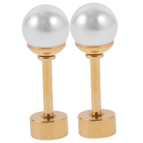 VANZACK Edelstahl Perlenohrringe Damen Ohrstecker Leicht Elegant Schmuck für Alltag und Festtage Valentinstag Hochzeit Geburtstag von VANZACK