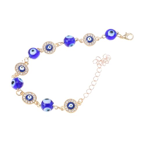 VANZACK Einstellbares Evil Eye Armband mit Türkisem Glasanhänger Modisches Unisex Schmuckstück zur Abwehr von Unglück Minimalistisches Handgelenk Accessoire für Damen und Herren von VANZACK