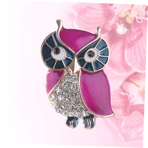 VANZACK Elegante Eulenbrosche mit Strass und Öltropfen design Stilvolle Anstecknadel für Damen Modisches Accessoire für Shirts und Kostüme Roségoldfarbene Cartoon brosche Geschenk für von VANZACK