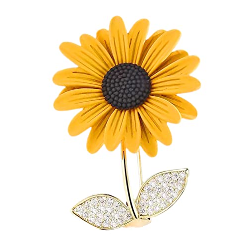 VANZACK Elegante Sonnenblumen Brosche Damen Anstecknadel Modisches Accessoire für Kleidung Schal und Hut Feines Design zu Geburtstag Hochzeit Weihnachten und Besonderen Anlässen von VANZACK