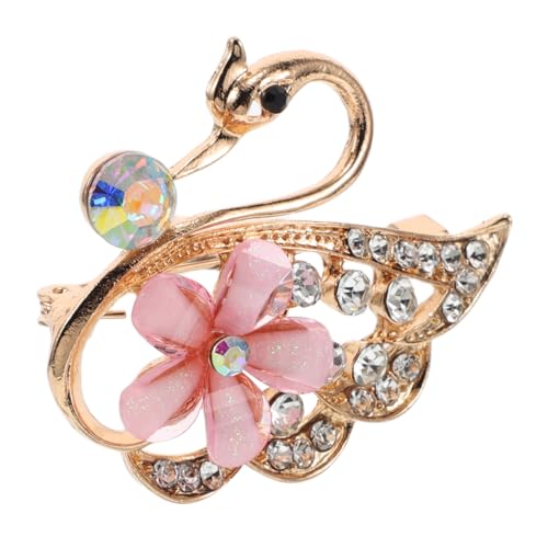VANZACK Elegante glitzernde Brosche aus Legierung mit funkelnden Strasssteinen Durchbrochenem Design Modische Anstecknadel für Damen als Kleidungsaccessoire für Mäntel und Kleider von VANZACK