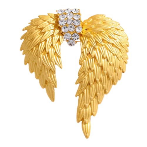 VANZACK Engelsflügel Brosche mit Funkelnden Kristallen Einzigartige Anstecknadel für Damenbekleidung Schal und Hut Modisches Accessoire für Frauen zur Stilaufwertung von VANZACK