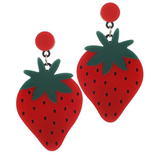 VANZACK Erdbeer Ohrstecker Damen Chic Legierung Ohrringe Elegant Alltag Party Schmuck von VANZACK