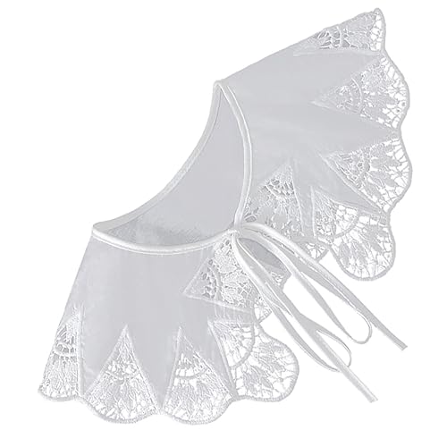 VANZACK Fake Abnehmbarer Spitzenkragen für Freizeit Vielseitiger Chiffon für Damen Sommermode Schicke Accessoires von VANZACK