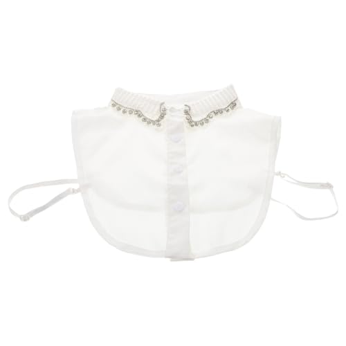 VANZACK Falscher Kragen Aus Polyester Mit Strasssteinen Abnehmbar Für Blusen Hemden Pullover Jacken Und Mäntel Stilvolle Einfache Auffrischung von VANZACK