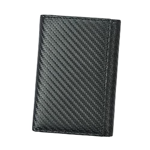 VANZACK Faltbare Carbonfaser Geldbörse Für Herren Elegante Brieftasche Mit Mehreren Kartenfächern RFID Schutz Und Münzfach Stilvolle Praktische Geldbörse von VANZACK