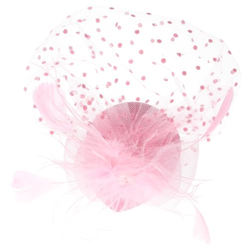 VANZACK Fascinator Hut Damen Mit Netzdesign Und Federn Vintage Haarschmuck Für Hochzeiten Teepartys Und Besondere Anlässe Eleganter Haarclip Für Bräute Und Partygäste von VANZACK