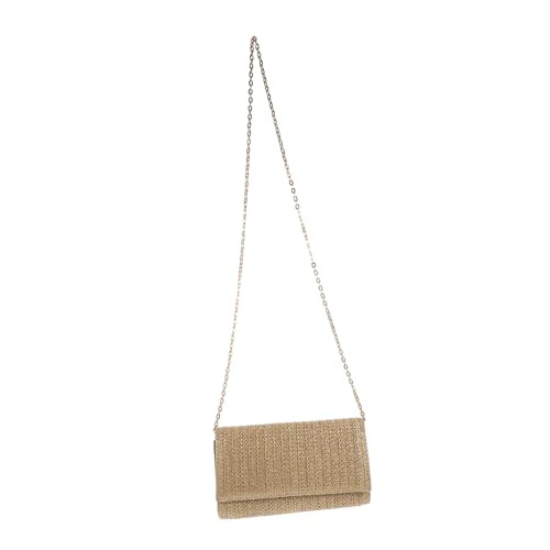 VANZACK Feminine Kleine Umhängetasche Damenhandtasche aus Kunststroh Vielseitig Tragbar als Clutch oder Schultertasche Stilvoll für Strand Urlaub Abendveranstaltungen Sommerlich Schicke von VANZACK