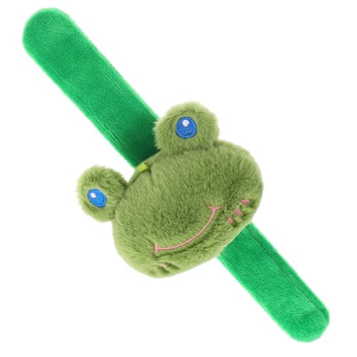 VANZACK Frosch Plüsch Klatscharmband Armband Snap Wristband Kuscheltier Party Mitgebsel für Jungen Mädchen Geburtstagsfeier Spielspaß Wrist Wallet von VANZACK