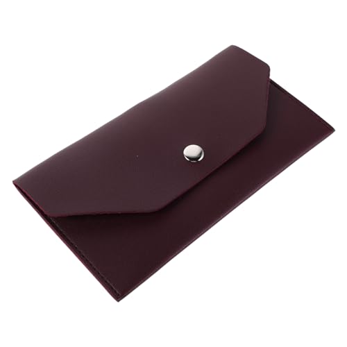 VANZACK Geldbörse Damen Portemonnaie mit Sicherheits-Druckknopf Imitat Material Brieftasche mit Kartenfächern Schlankes Budget Umschlag-Design für Münzen Scheine und Quittungen Kompakte von VANZACK