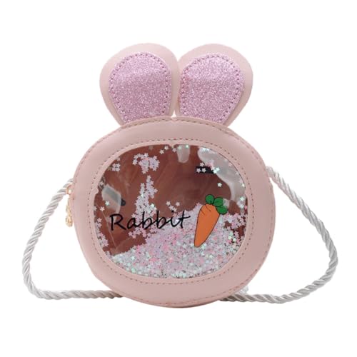 VANZACK Glitzernde Pailletten Single shoulder Bag mit Süßen Hasenohren Leichte Umhängetasche für Mädchen Robuste Verarbeitung Farbenfrohes Design als Fotorequisite für Vielseitige Anlässe von VANZACK